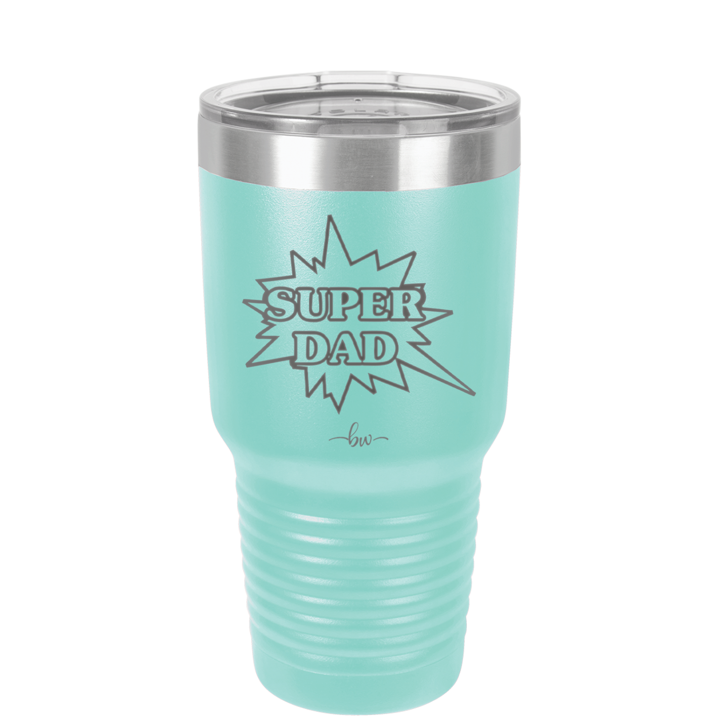 Super Dad with Starburst - Laser Engraved Stainless Steel Drinkware - 2024 -