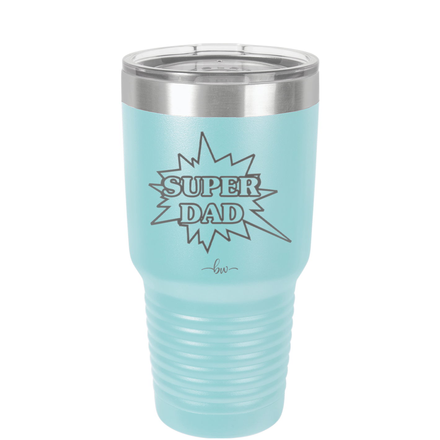 Super Dad with Starburst - Laser Engraved Stainless Steel Drinkware - 2024 -