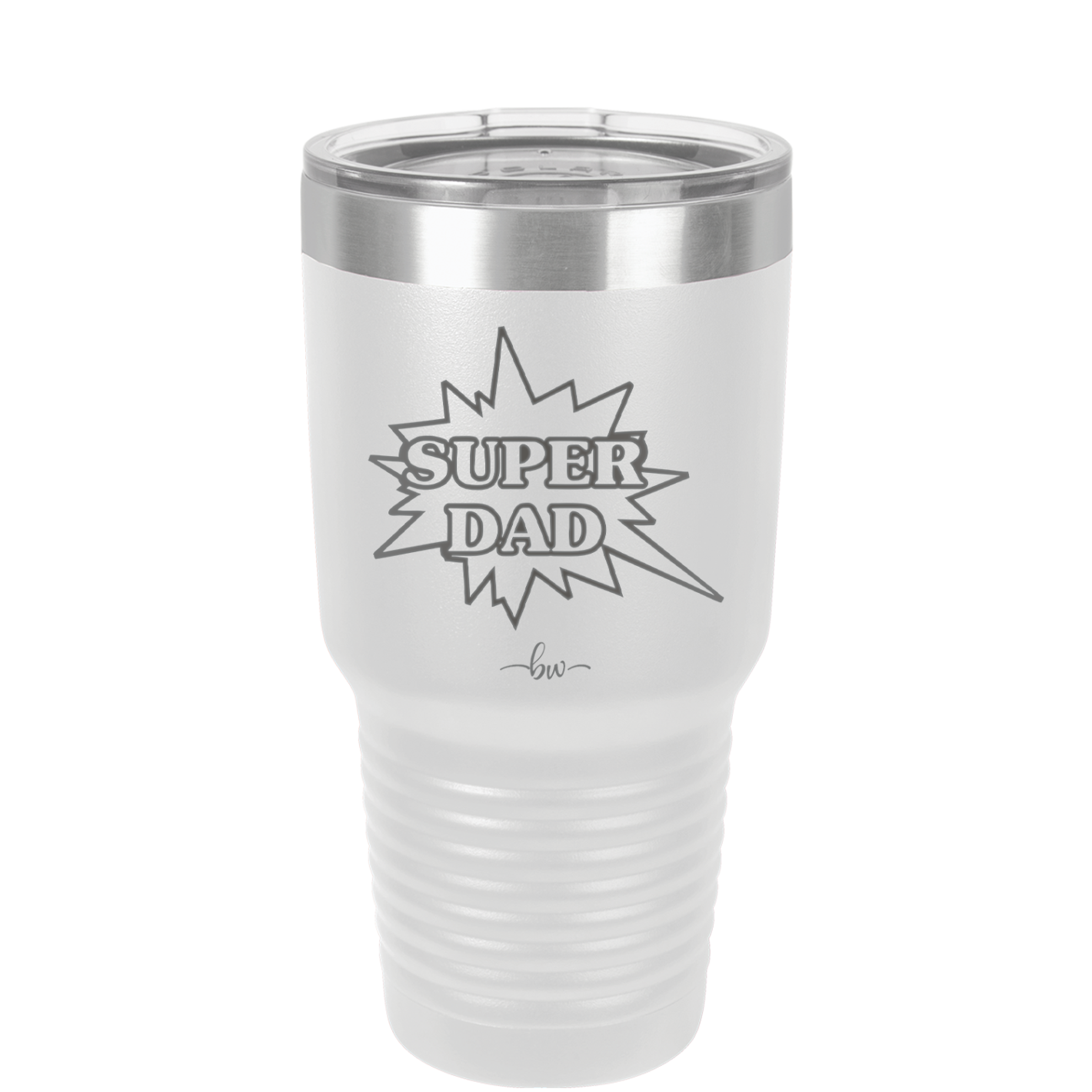 Super Dad with Starburst - Laser Engraved Stainless Steel Drinkware - 2024 -