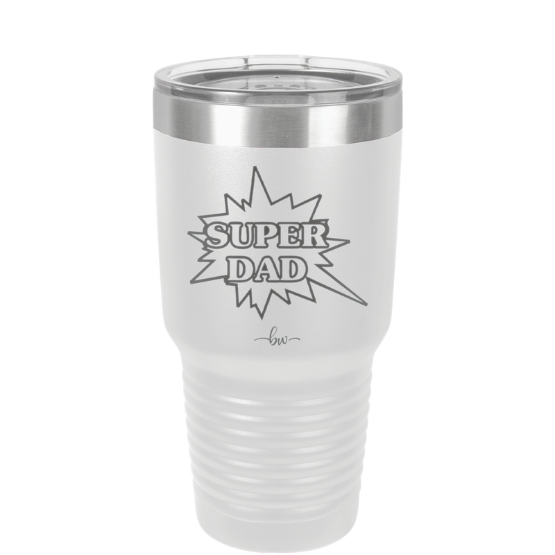 Super Dad with Starburst - Laser Engraved Stainless Steel Drinkware - 2024 -