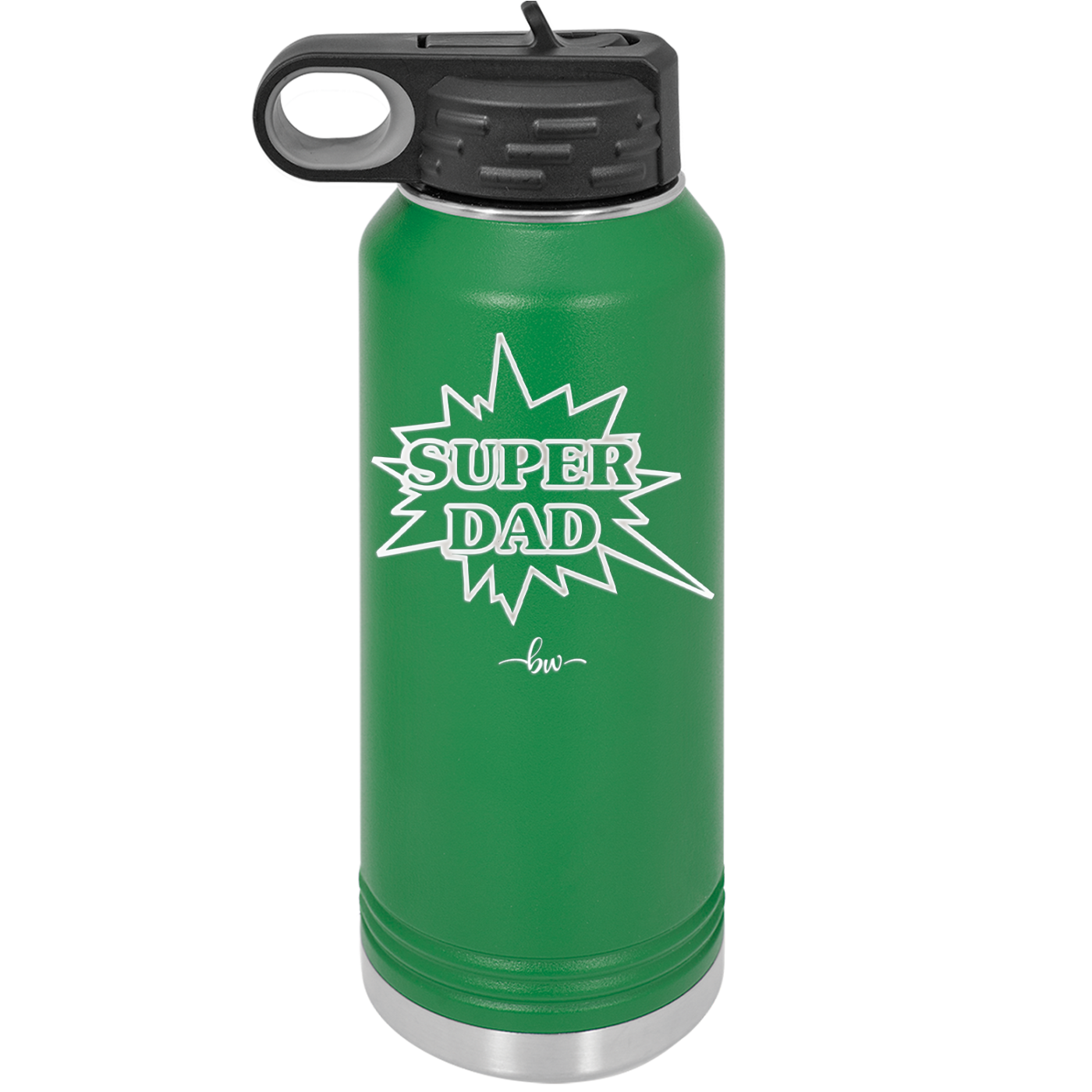 Super Dad with Starburst - Laser Engraved Stainless Steel Drinkware - 2024 -