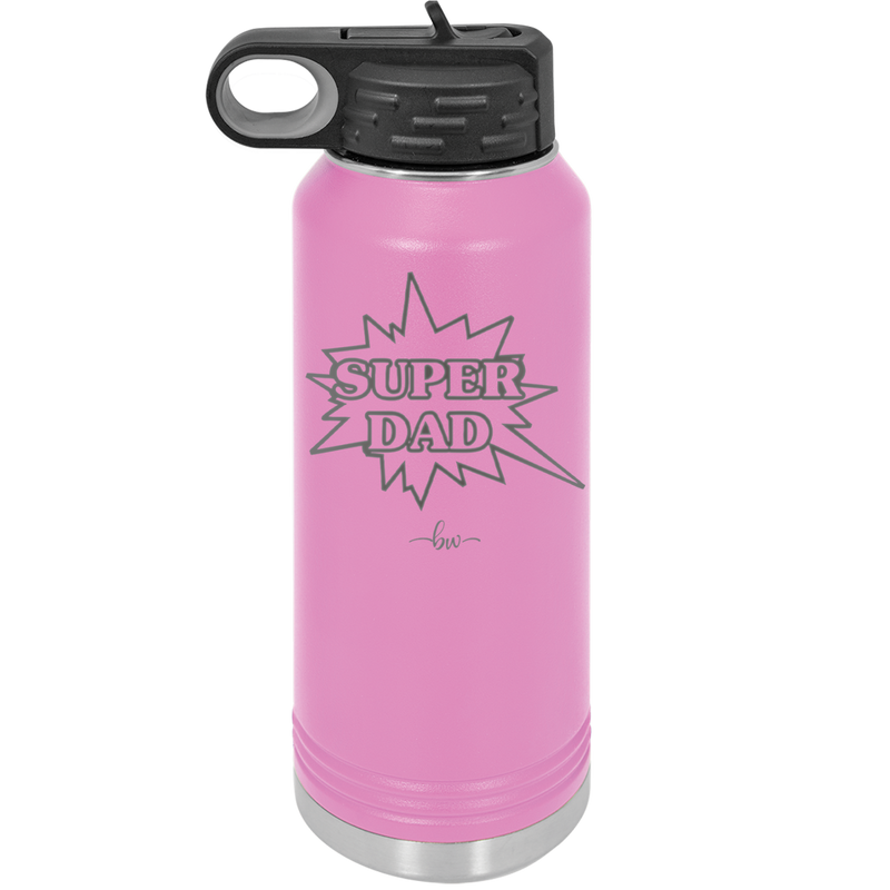Super Dad with Starburst - Laser Engraved Stainless Steel Drinkware - 2024 -