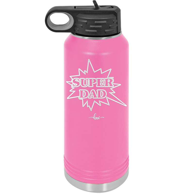 Super Dad with Starburst - Laser Engraved Stainless Steel Drinkware - 2024 -