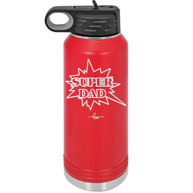 Super Dad with Starburst - Laser Engraved Stainless Steel Drinkware - 2024 -