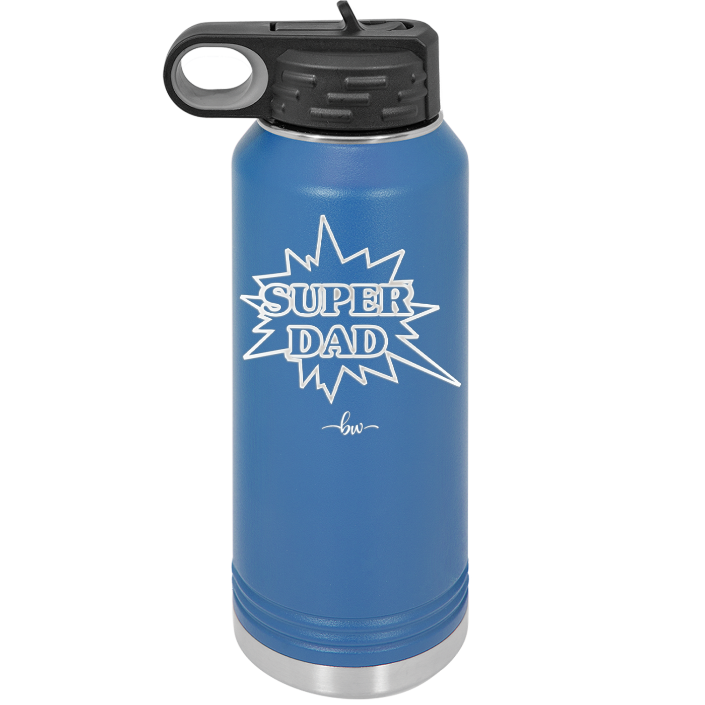 Super Dad with Starburst - Laser Engraved Stainless Steel Drinkware - 2024 -