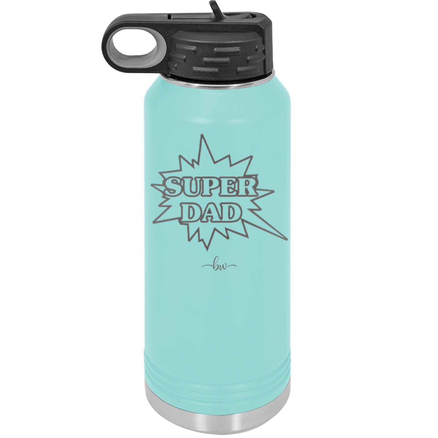 Super Dad with Starburst - Laser Engraved Stainless Steel Drinkware - 2024 -