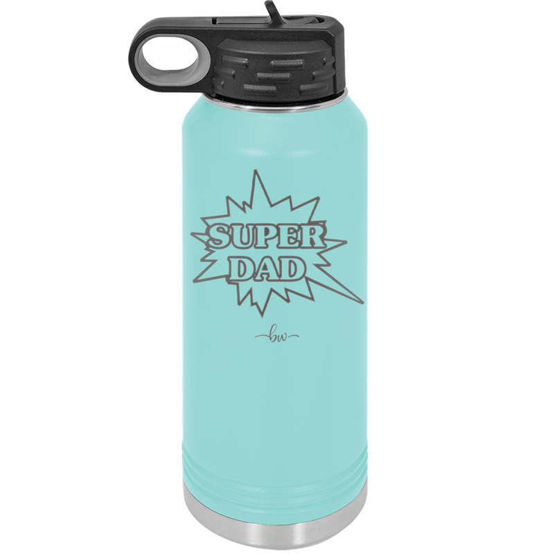 Super Dad with Starburst - Laser Engraved Stainless Steel Drinkware - 2024 -