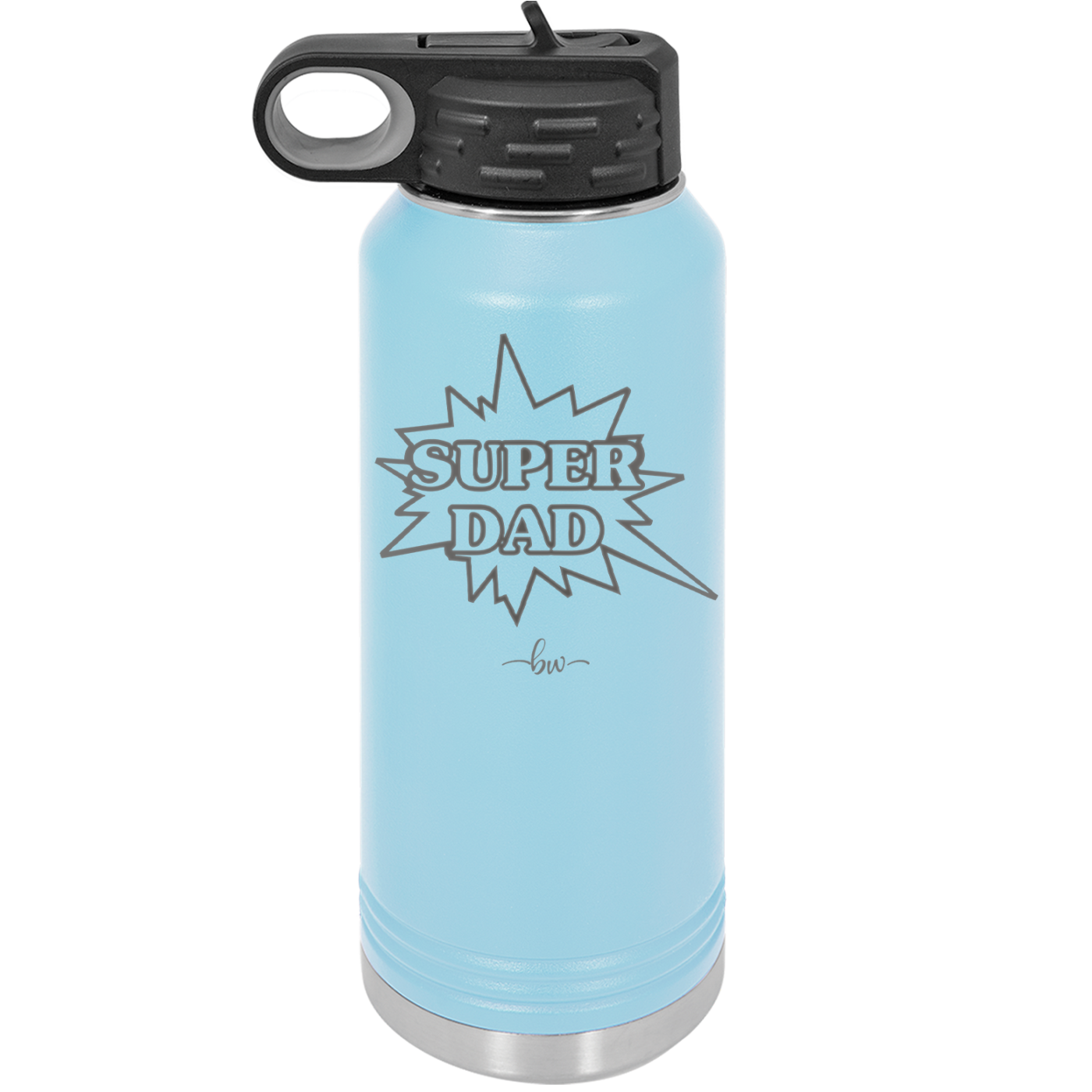 Super Dad with Starburst - Laser Engraved Stainless Steel Drinkware - 2024 -