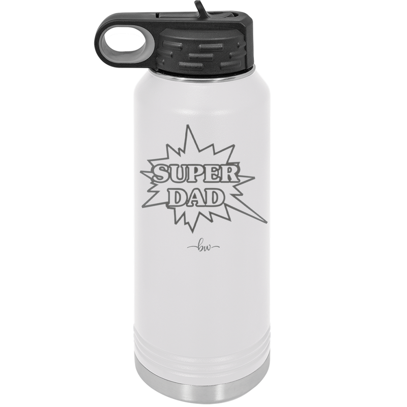 Super Dad with Starburst - Laser Engraved Stainless Steel Drinkware - 2024 -