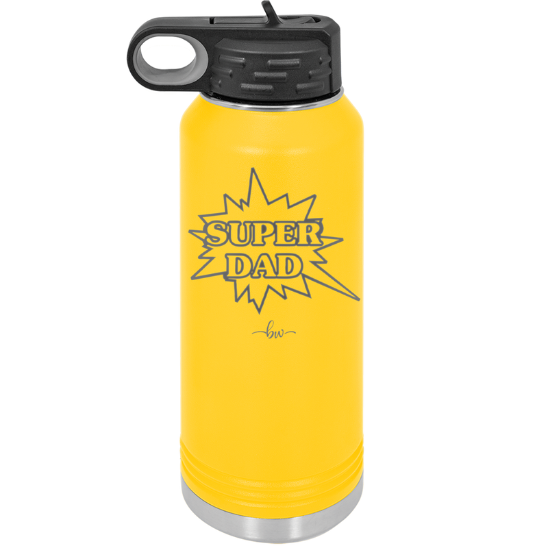 Super Dad with Starburst - Laser Engraved Stainless Steel Drinkware - 2024 -