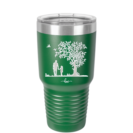 Dad Daughter Tree - Laser Engraved Stainless Steel Drinkware - 2028 -