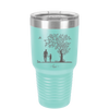 Dad Daughter Tree - Laser Engraved Stainless Steel Drinkware - 2028 -