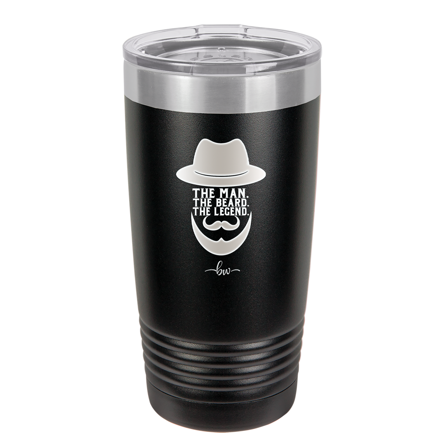 The Man the Beard the Legend - Laser Engraved Stainless Steel Drinkware - 2035 -
