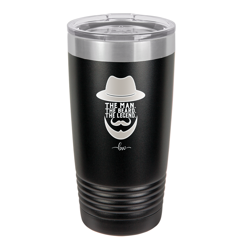 The Man the Beard the Legend - Laser Engraved Stainless Steel Drinkware - 2035 -