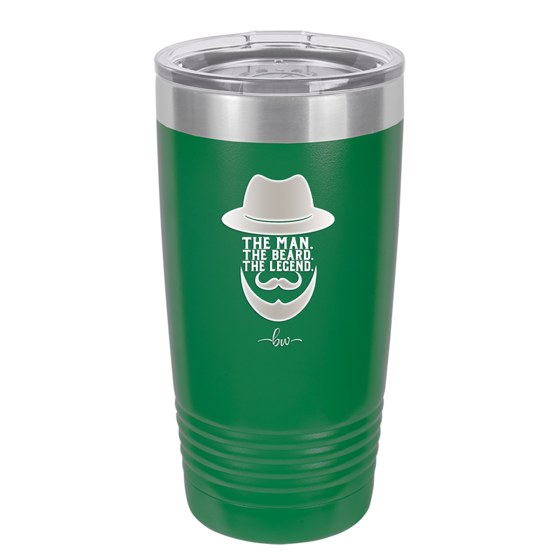 The Man the Beard the Legend - Laser Engraved Stainless Steel Drinkware - 2035 -