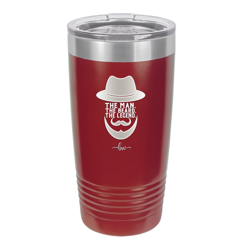 The Man the Beard the Legend - Laser Engraved Stainless Steel Drinkware - 2035 -