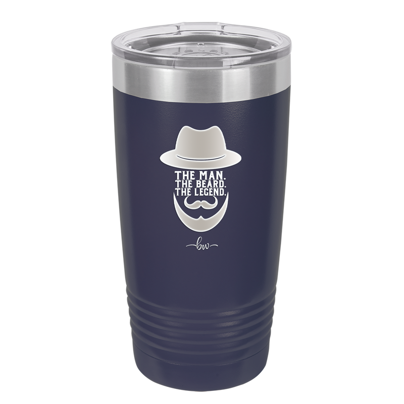 The Man the Beard the Legend - Laser Engraved Stainless Steel Drinkware - 2035 -