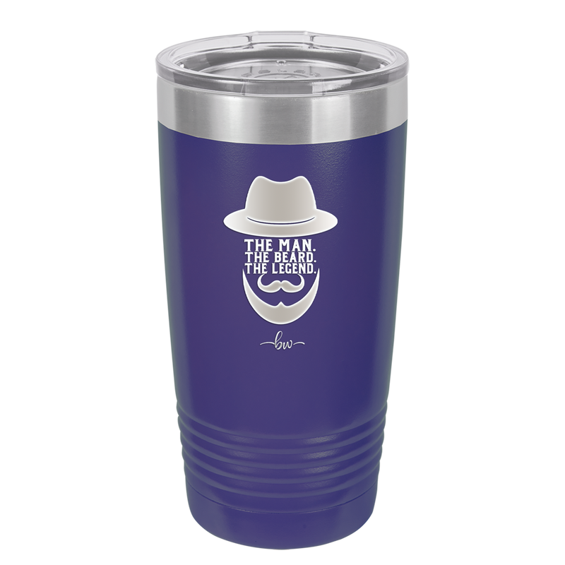 The Man the Beard the Legend - Laser Engraved Stainless Steel Drinkware - 2035 -