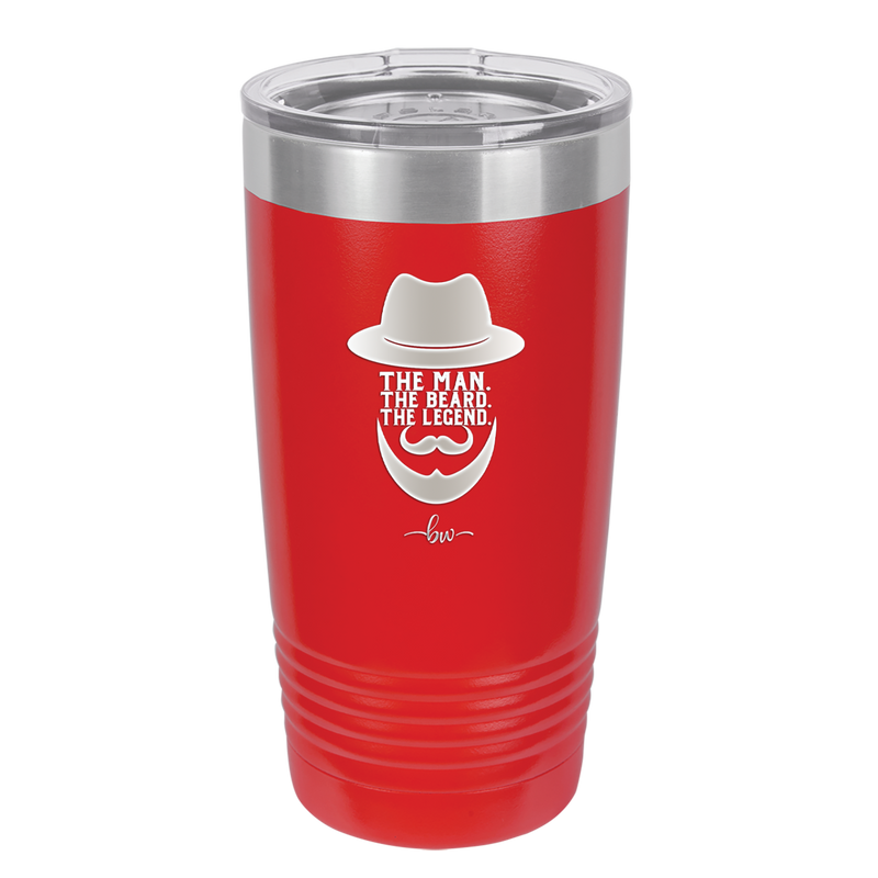 The Man the Beard the Legend - Laser Engraved Stainless Steel Drinkware - 2035 -