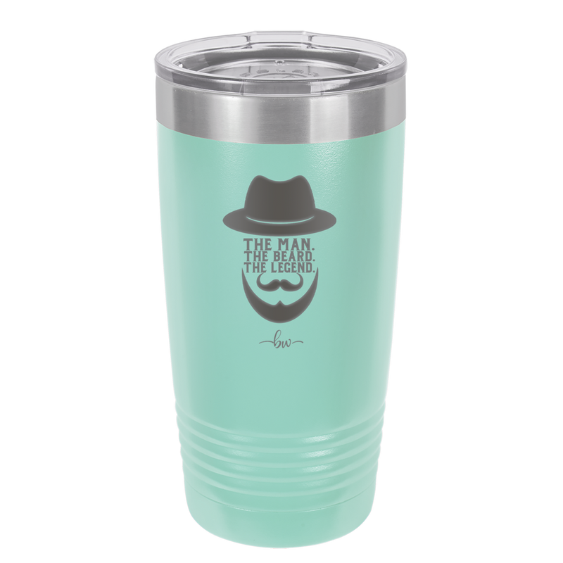 The Man the Beard the Legend - Laser Engraved Stainless Steel Drinkware - 2035 -