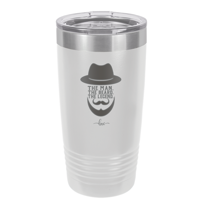 The Man the Beard the Legend - Laser Engraved Stainless Steel Drinkware - 2035 -