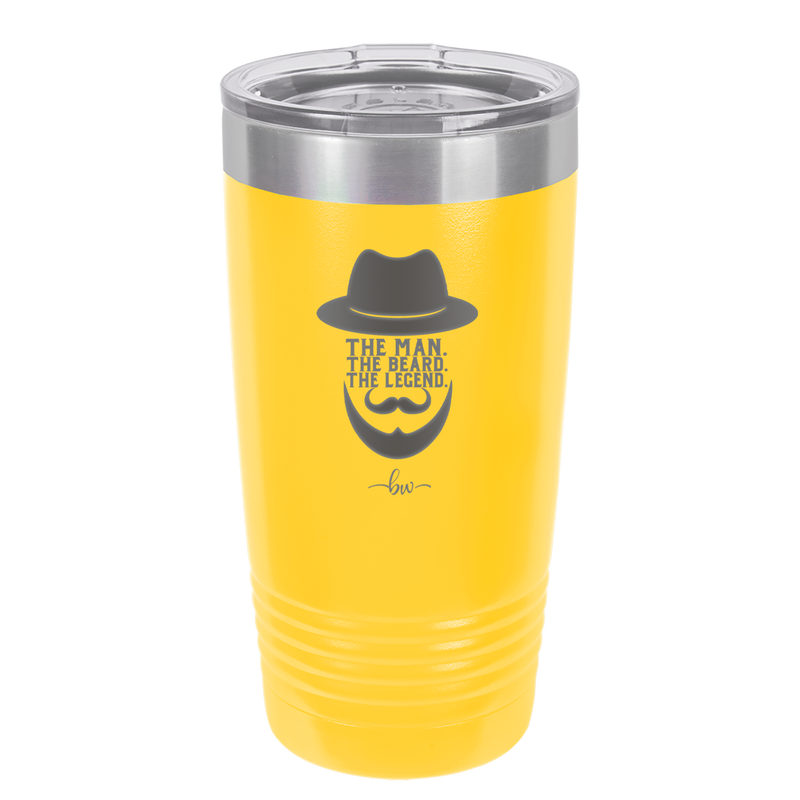 The Man the Beard the Legend - Laser Engraved Stainless Steel Drinkware - 2035 -