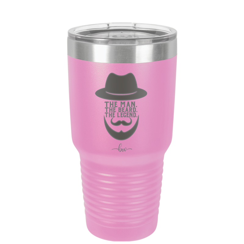 The Man the Beard the Legend - Laser Engraved Stainless Steel Drinkware - 2035 -