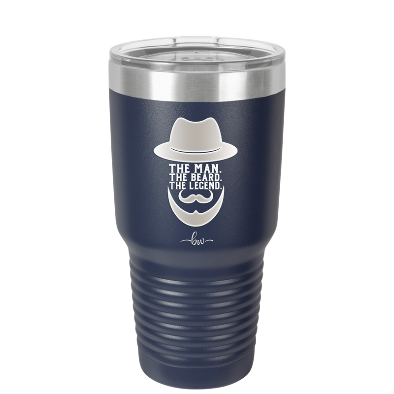 The Man the Beard the Legend - Laser Engraved Stainless Steel Drinkware - 2035 -