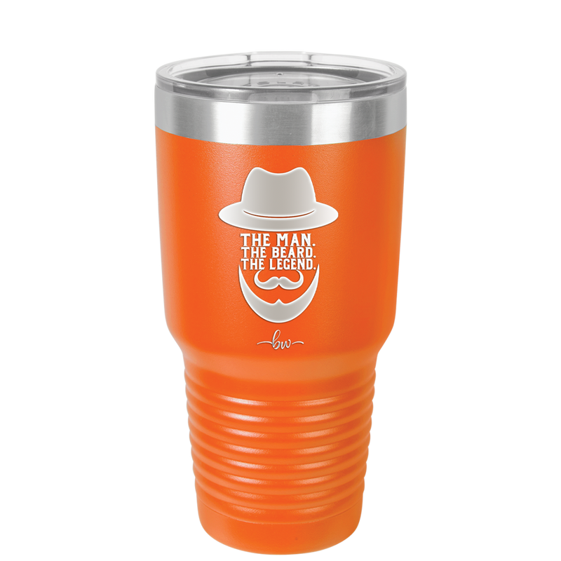 The Man the Beard the Legend - Laser Engraved Stainless Steel Drinkware - 2035 -