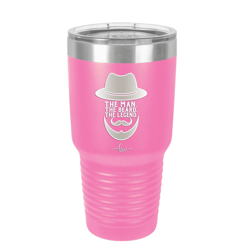 The Man the Beard the Legend - Laser Engraved Stainless Steel Drinkware - 2035 -