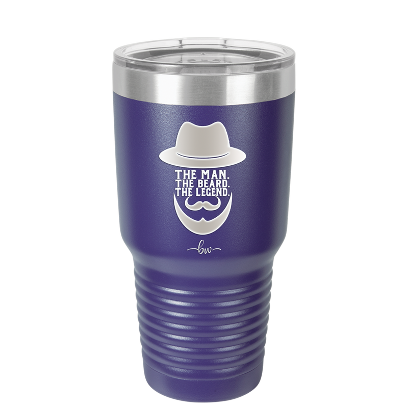 The Man the Beard the Legend - Laser Engraved Stainless Steel Drinkware - 2035 -