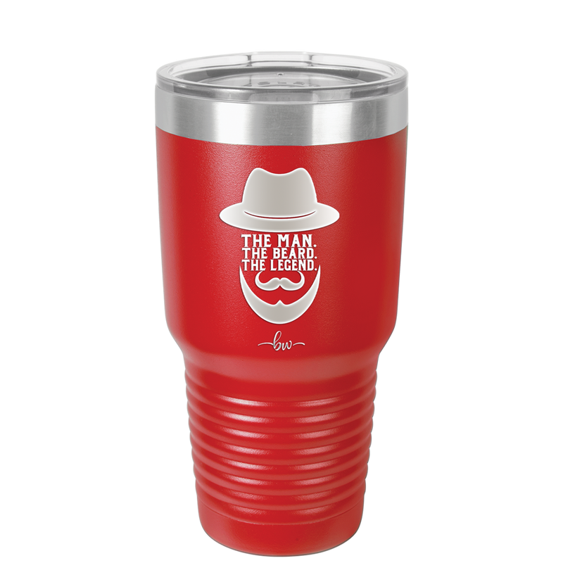 The Man the Beard the Legend - Laser Engraved Stainless Steel Drinkware - 2035 -