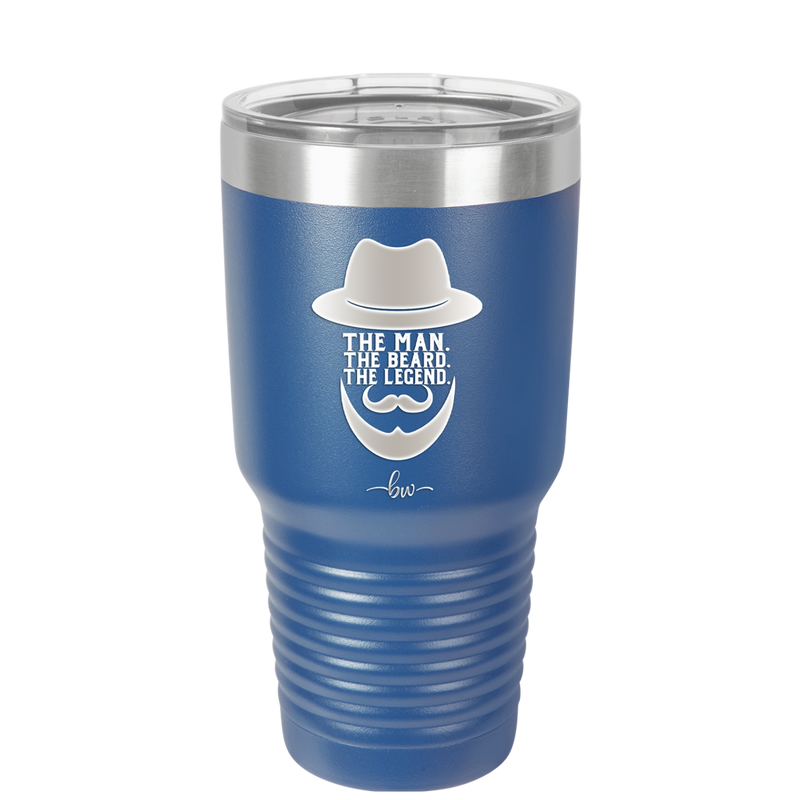 The Man the Beard the Legend - Laser Engraved Stainless Steel Drinkware - 2035 -