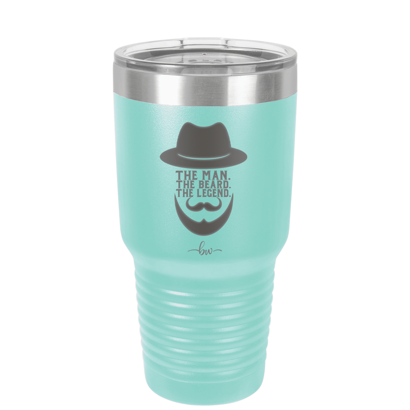 The Man the Beard the Legend - Laser Engraved Stainless Steel Drinkware - 2035 -