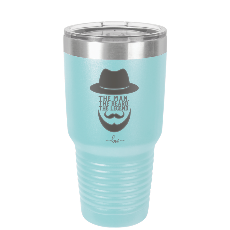The Man the Beard the Legend - Laser Engraved Stainless Steel Drinkware - 2035 -