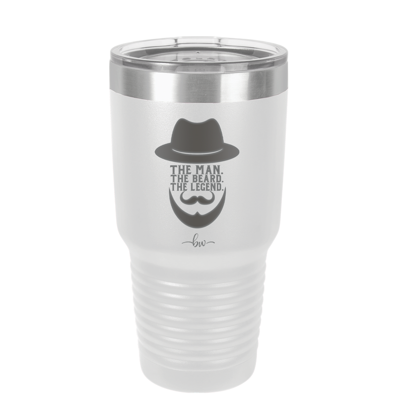The Man the Beard the Legend - Laser Engraved Stainless Steel Drinkware - 2035 -