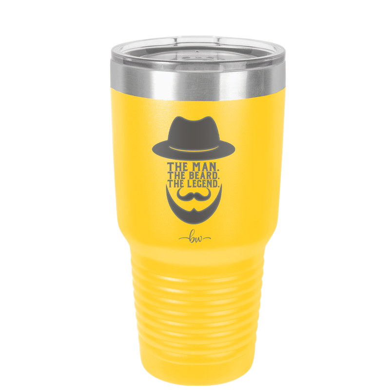 The Man the Beard the Legend - Laser Engraved Stainless Steel Drinkware - 2035 -