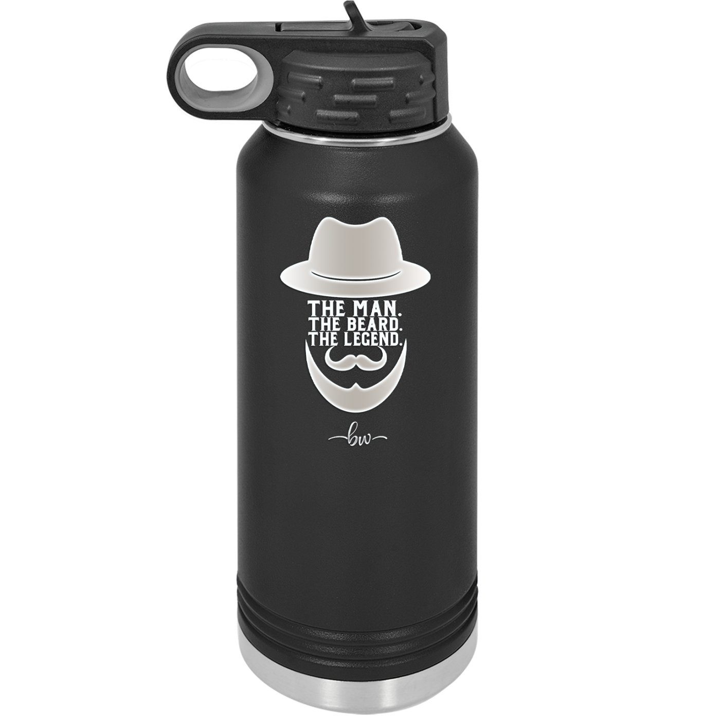 The Man the Beard the Legend - Laser Engraved Stainless Steel Drinkware - 2035 -