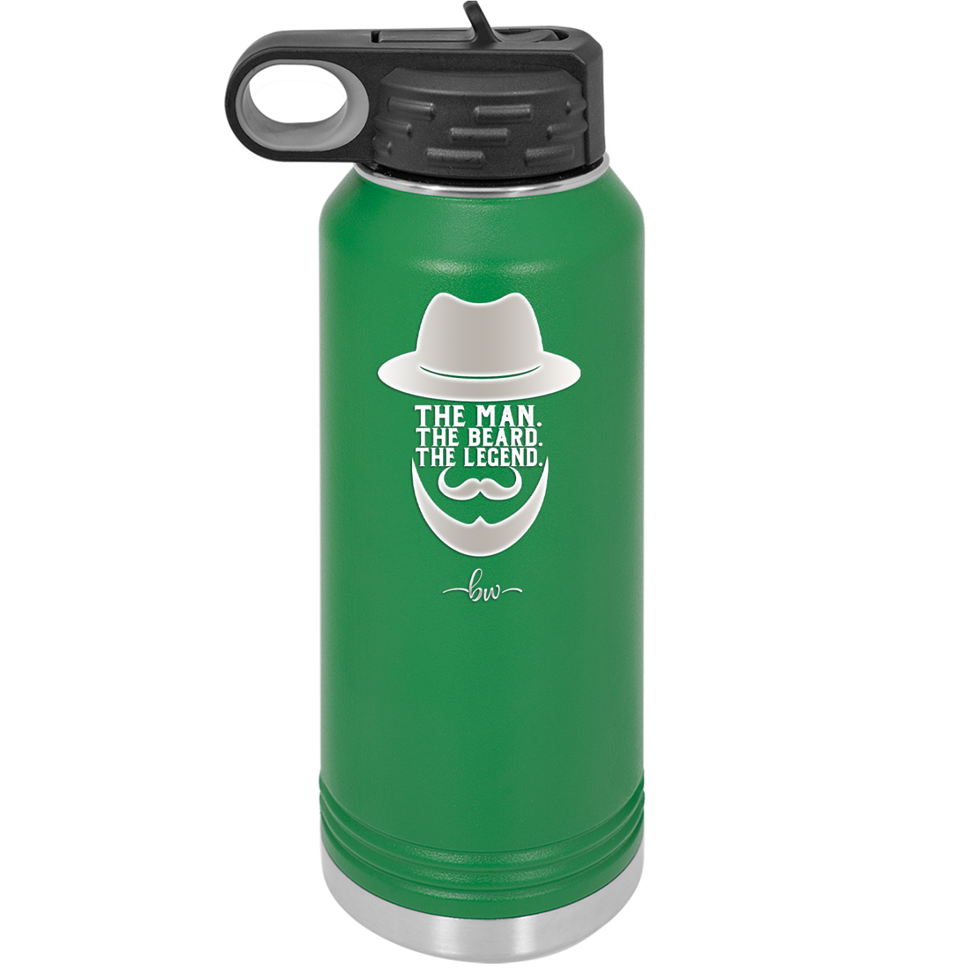 The Man the Beard the Legend - Laser Engraved Stainless Steel Drinkware - 2035 -