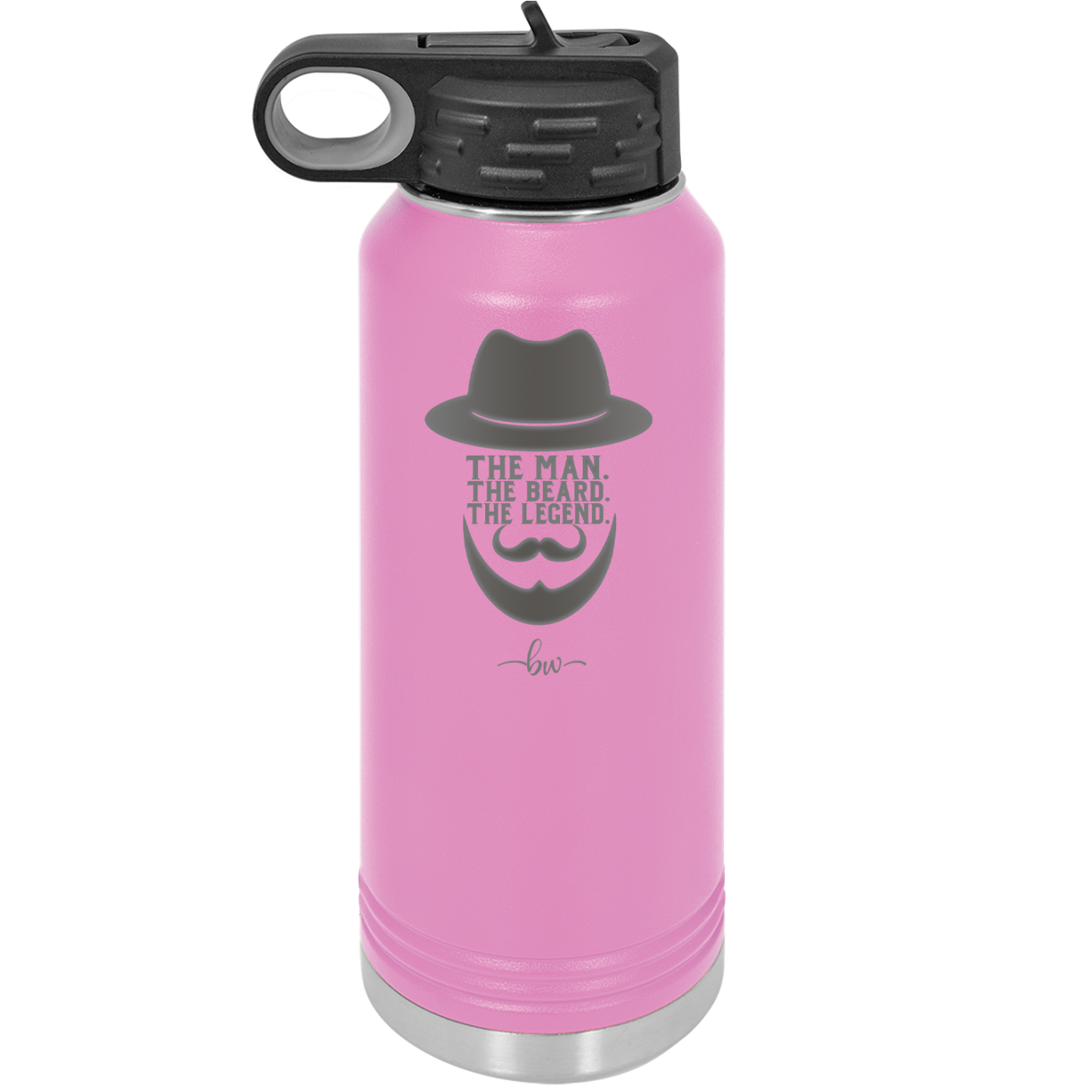 The Man the Beard the Legend - Laser Engraved Stainless Steel Drinkware - 2035 -