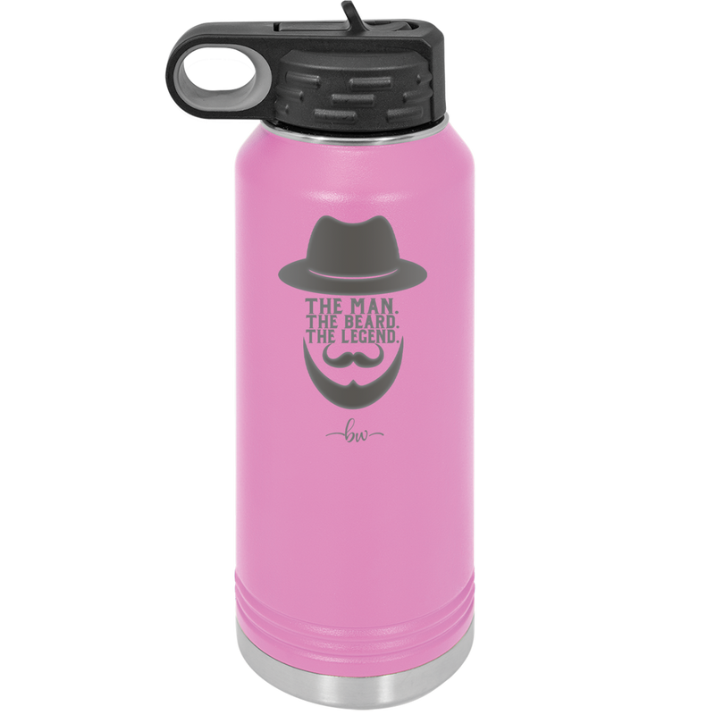 The Man the Beard the Legend - Laser Engraved Stainless Steel Drinkware - 2035 -
