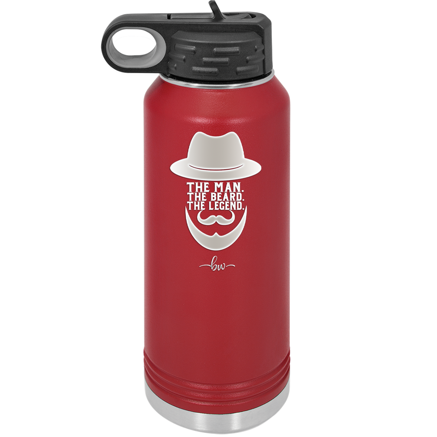 The Man the Beard the Legend - Laser Engraved Stainless Steel Drinkware - 2035 -