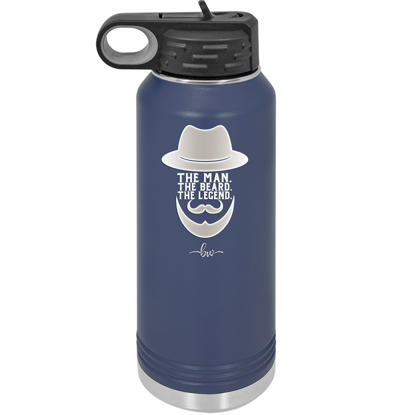 The Man the Beard the Legend - Laser Engraved Stainless Steel Drinkware - 2035 -