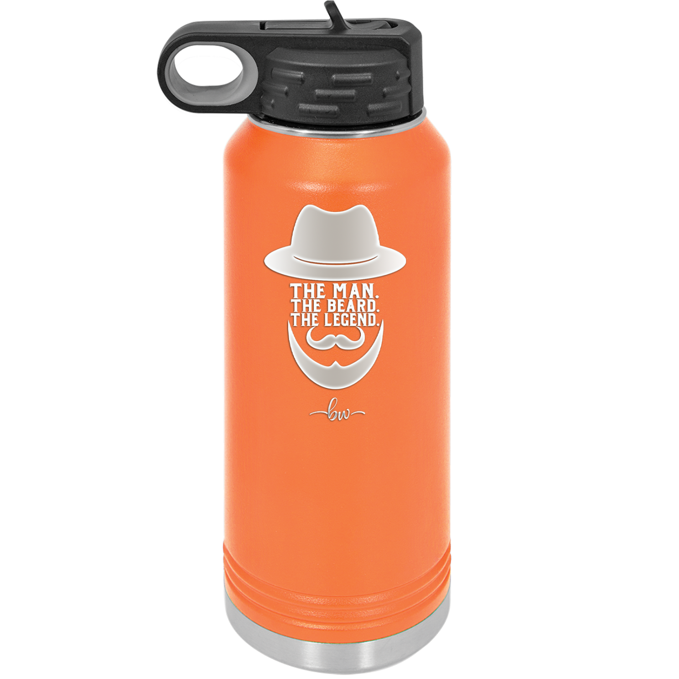 The Man the Beard the Legend - Laser Engraved Stainless Steel Drinkware - 2035 -