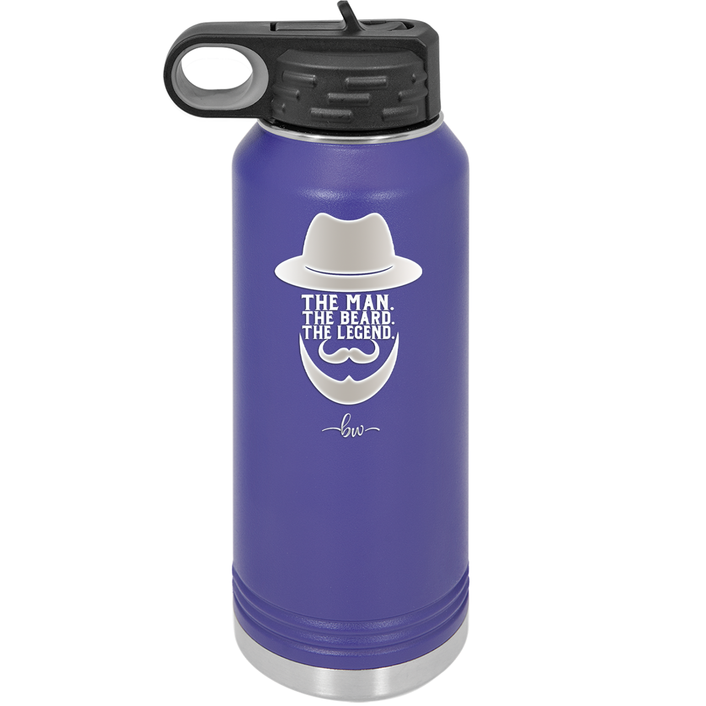 The Man the Beard the Legend - Laser Engraved Stainless Steel Drinkware - 2035 -
