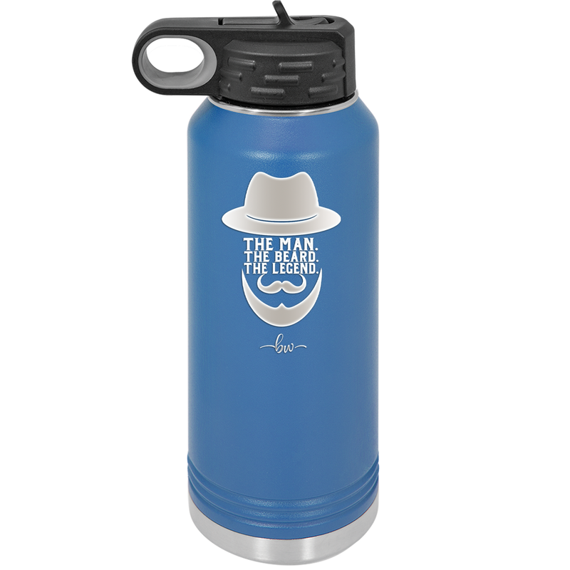 The Man the Beard the Legend - Laser Engraved Stainless Steel Drinkware - 2035 -