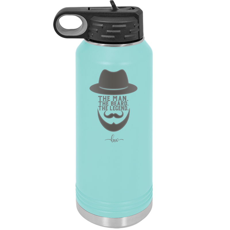The Man the Beard the Legend - Laser Engraved Stainless Steel Drinkware - 2035 -