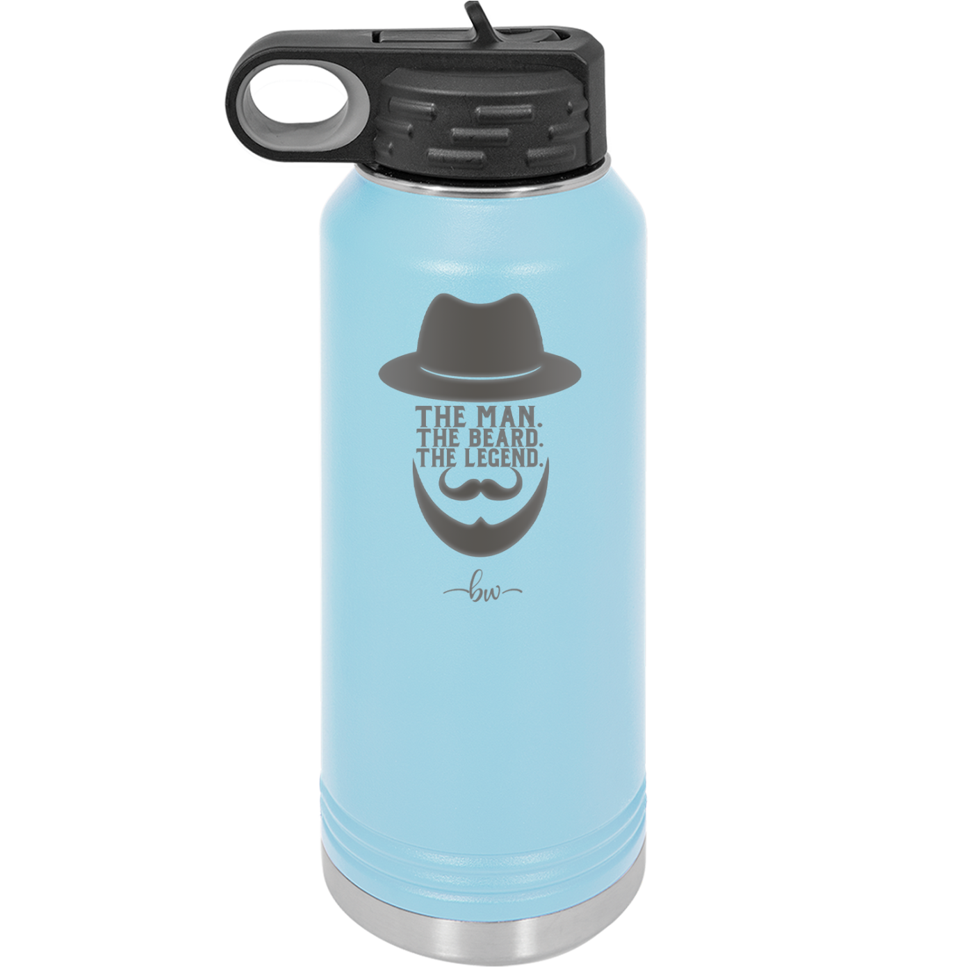 The Man the Beard the Legend - Laser Engraved Stainless Steel Drinkware - 2035 -