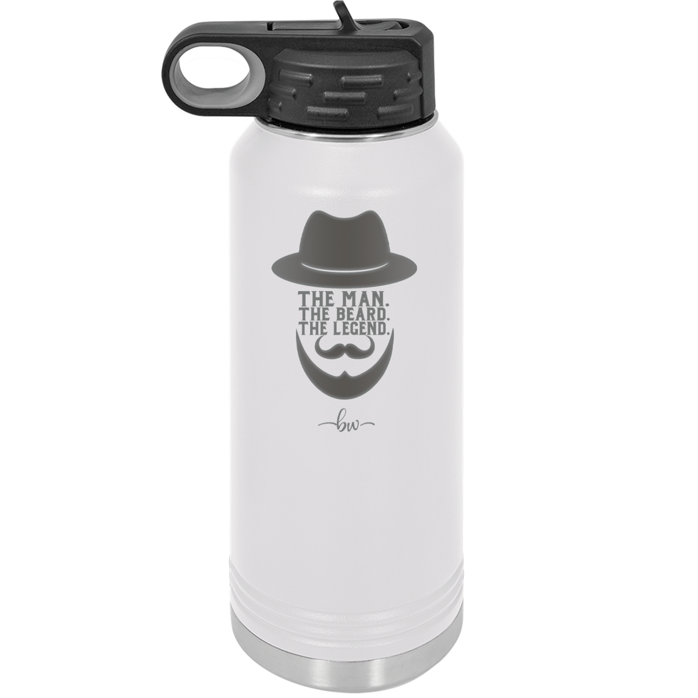 The Man the Beard the Legend - Laser Engraved Stainless Steel Drinkware - 2035 -