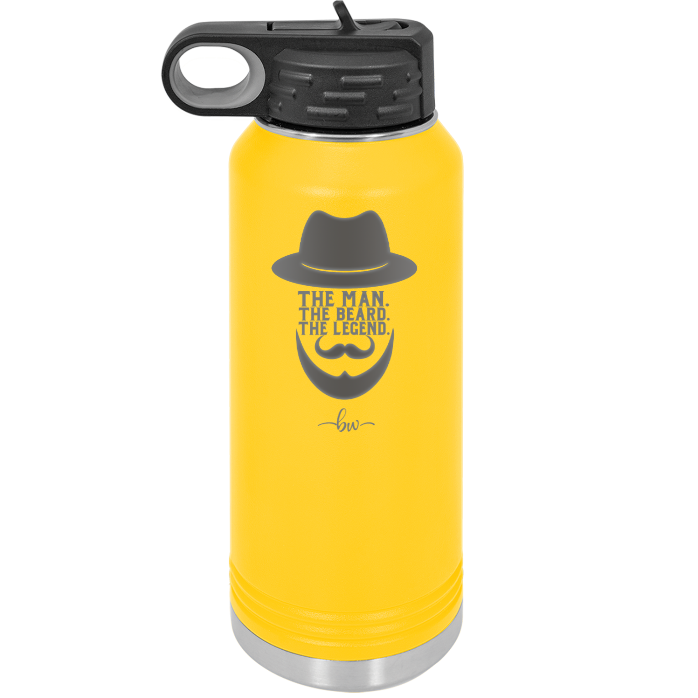 The Man the Beard the Legend - Laser Engraved Stainless Steel Drinkware - 2035 -
